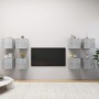 Muebles de TV de pared 8 piezas gris hormigón 30,5x30x30 cm en Muebles TV | Comprar online en Foru.es
