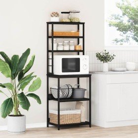 Estante de cocina Roble Negro 60 x 40 x 168 cm en Librerías y estanterías | Comprar online en Foru.es