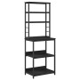 Estante de cocina Roble Negro 60 x 40 x 168 cm en Librerías y estanterías | Comprar online en Foru.es