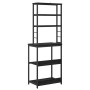 Estante de cocina Roble Negro 60 x 40 x 168 cm en Librerías y estanterías | Comprar online en Foru.es