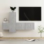 Set de muebles de salón 3 pzas madera ingeniería gris hormigón de vidaXL, Muebles TV - Ref: Foro24-3079074, Precio: 102,96 €,...