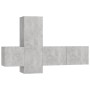Set de muebles de salón 3 pzas madera ingeniería gris hormigón de vidaXL, Muebles TV - Ref: Foro24-3079074, Precio: 102,96 €,...