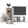 Set de muebles de salón 3 pzas madera ingeniería gris hormigón de vidaXL, Muebles TV - Ref: Foro24-3079074, Precio: 102,96 €,...