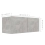 Set de muebles de salón 3 pzas madera ingeniería gris hormigón de vidaXL, Muebles TV - Ref: Foro24-3079074, Precio: 102,96 €,...