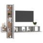 Set de muebles de salón 5 pzas madera ingeniería gris hormigón de vidaXL, Muebles TV - Ref: Foro24-3079075, Precio: 189,87 €,...