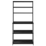 Estante de cocina Roble Negro 80 x 40 x 168 cm en Librerías y estanterías | Comprar online en Foru.es