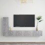 Set muebles de salón TV 3 pzas madera ingeniería gris hormigón de vidaXL, Muebles TV - Ref: Foro24-3079095, Precio: 150,74 €,...