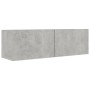 Set muebles de salón TV 3 pzas madera ingeniería gris hormigón de vidaXL, Muebles TV - Ref: Foro24-3079095, Precio: 150,74 €,...