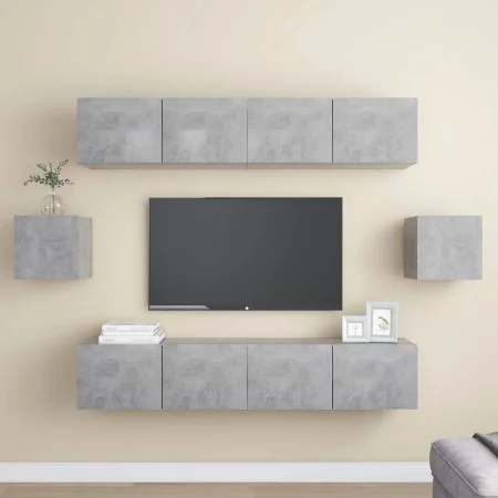 Juego de muebles de salón 6 piezas gris hormigón de vidaXL, Muebles TV - Ref: Foro24-3079103, Precio: 176,72 €, Descuento: %