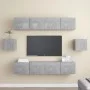 Juego de muebles de salón 6 piezas gris hormigón de vidaXL, Muebles TV - Ref: Foro24-3079103, Precio: 176,72 €, Descuento: %