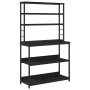 Estante de cocina Roble Negro 100 x 40 x 168 cm en Librerías y estanterías | Comprar online en Foru.es