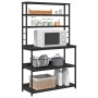 Estante de cocina Roble Negro 100 x 40 x 168 cm en Librerías y estanterías | Comprar online en Foru.es