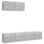 Set de muebles de salón 3 pzas madera ingeniería gris hormigón de vidaXL, Muebles TV - Ref: Foro24-3079121, Precio: 114,41 €,...