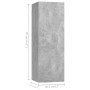 Set muebles de salón TV 6 pzas madera ingeniería gris hormigón de vidaXL, Muebles TV - Ref: Foro24-3079119, Precio: 266,02 €,...