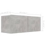 Set de muebles de salón 3 pzas madera ingeniería gris hormigón de vidaXL, Muebles TV - Ref: Foro24-3079121, Precio: 114,41 €,...