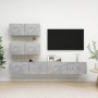 Set muebles de salón TV 4 pzas madera ingeniería gris hormigón de vidaXL, Muebles TV - Ref: Foro24-3079131, Precio: 171,26 €,...