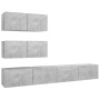 Set muebles de salón TV 4 pzas madera ingeniería gris hormigón de vidaXL, Muebles TV - Ref: Foro24-3079131, Precio: 171,26 €,...