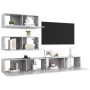 Set muebles de salón TV 4 pzas madera ingeniería gris hormigón de vidaXL, Muebles TV - Ref: Foro24-3079131, Precio: 171,26 €,...
