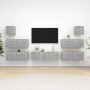 Set de muebles de salón 7 pzas madera ingeniería gris hormigón de vidaXL, Muebles TV - Ref: Foro24-3079133, Precio: 235,64 €,...