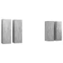 Living room furniture set 4 pieces concrete gray 30.5x30x90 cm by vidaXL, TV Furniture - Ref: Foro24-3079161, Price: 197,67 €...