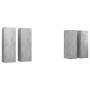 Muebles de salón 4 pzas gris hormigón 30,5x30x90 cm de vidaXL, Muebles TV - Ref: Foro24-3079161, Precio: 206,33 €, Descuento: %
