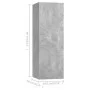 Living room furniture set 4 pieces concrete gray 30.5x30x90 cm by vidaXL, TV Furniture - Ref: Foro24-3079161, Price: 197,67 €...