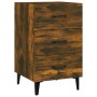 Mesita de noche madera de ingeniería roble ahumado 40x40x66 cm de vidaXL, Mesitas de noche - Ref: Foro24-817324, Precio: 56,9...