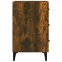 Mesita de noche madera de ingeniería roble ahumado 40x40x66 cm de vidaXL, Mesitas de noche - Ref: Foro24-817324, Precio: 56,9...