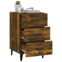 Mesita de noche madera de ingeniería roble ahumado 40x40x66 cm de vidaXL, Mesitas de noche - Ref: Foro24-817324, Precio: 56,9...