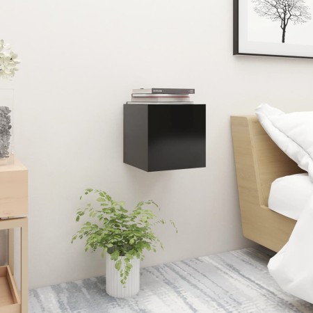 Mesita de noche madera de ingeniería negra 30,5x30x30 cm de vidaXL, Mesitas de noche - Ref: Foro24-3079709, Precio: 34,50 €, ...