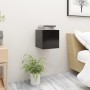 Mesita de noche madera de ingeniería negra 30,5x30x30 cm de vidaXL, Mesitas de noche - Ref: Foro24-3079709, Precio: 34,50 €, ...