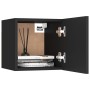 Mesita de noche madera de ingeniería negra 30,5x30x30 cm de vidaXL, Mesitas de noche - Ref: Foro24-3079709, Precio: 34,50 €, ...