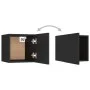 Mesita de noche madera de ingeniería negra 30,5x30x30 cm de vidaXL, Mesitas de noche - Ref: Foro24-3079709, Precio: 33,89 €, ...