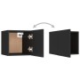 Mesita de noche madera de ingeniería negra 30,5x30x30 cm de vidaXL, Mesitas de noche - Ref: Foro24-3079709, Precio: 34,50 €, ...