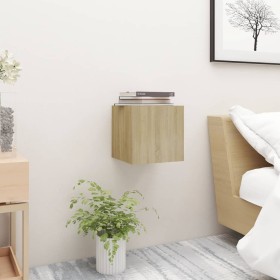 Mesita de noche madera de ingeniería roble Sonoma 30,5x30x30 cm de vidaXL, Mesitas de noche - Ref: Foro24-3079715, Precio: 27...