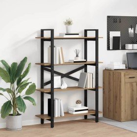 Estante de libros Roble artesanal 100 x 33,5 x 140 cm en Librerías y estanterías | Comprar online en Foru.es