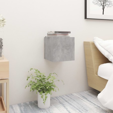 Mesita de noche madera de ingeniería gris hormigón 30,5x30x30cm de vidaXL, Mesitas de noche - Ref: Foro24-3079718, Precio: 24...