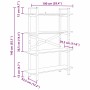 Estante de libros Roble artesanal 100 x 33,5 x 140 cm en Librerías y estanterías | Comprar online en Foru.es