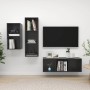 Muebles de salón 3 piezas madera de ingeniería gris brillo de vidaXL, Muebles TV - Ref: Foro24-3079735, Precio: 135,07 €, Des...