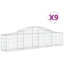 Cestas de gaviones 9 uds forma de arco hierro 200x30x40/60 cm de vidaXL, Maceteros y jardineras - Ref: Foro24-3145374, Precio...