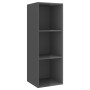 Muebles de salón 3 piezas madera de ingeniería gris brillo de vidaXL, Muebles TV - Ref: Foro24-3079735, Precio: 135,07 €, Des...