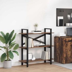 Estante de libros Roble ahumado 100 x 33,5 x 102 cm en Librerías y estanterías | Comprar online en Foru.es