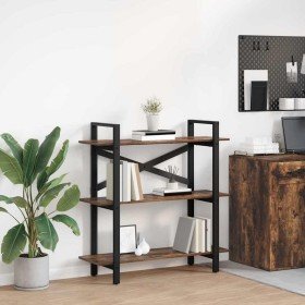 Estante de libros Roble ahumado 100 x 33,5 x 102 cm en Librerías y estanterías | Comprar online en Foru.es