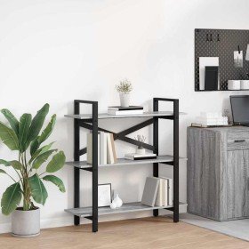 Estante de libros Gris Sonoma 100 x 33,5 x 102 cm en Librerías y estanterías | Comprar online en Foru.es