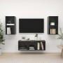Muebles de salón 3 piezas madera de ingeniería gris con brillo de vidaXL, Muebles TV - Ref: Foro24-3079744, Precio: 122,52 €,...
