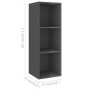 Muebles de salón 3 piezas madera de ingeniería gris con brillo de vidaXL, Muebles TV - Ref: Foro24-3079744, Precio: 122,52 €,...