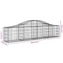 Cestas de gaviones 9 uds forma de arco hierro 200x30x40/60 cm de vidaXL, Maceteros y jardineras - Ref: Foro24-3145374, Precio...