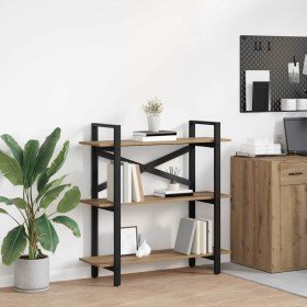 Estante de libros Roble artesanal 100 x 33,5 x 102 cm en Librerías y estanterías | Comprar online en Foru.es