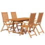 Juego de comedor de jardín 5 piezas madera maciza de acacia en Conjuntos de jardín | Comprar online en Foru.es