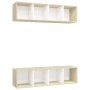 Muebles de salón de pared 2 uds blanco y roble Sonoma de vidaXL, Muebles TV - Ref: Foro24-3079786, Precio: 128,62 €, Descuent...